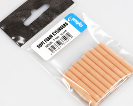Soft Foam Cylinders, Beige, 5 mm